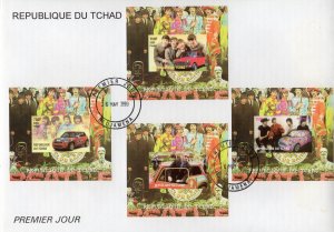 Chad 2009 Sgt. Pepper's Lonely Hearts Club Band THE BEATLES-MINI 4 S/S FDC