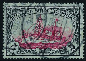 GERMANY - COLONIES South West Africa: 1906 Yacht 5m green-black - 19639