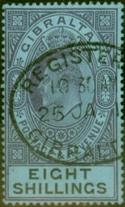 Gibraltar 1903 8s Dull Purple & Black-Blue SG54 V.F.U