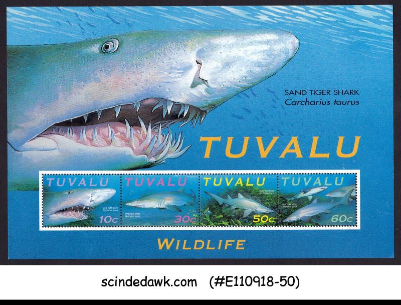 TUVALU - 2000  SAND TIGER SHARK / FISH MARINE LIFE - MIN. SHEET MNH