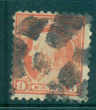 USA 1913-15 Sc#432 9c salmon red Franklin Perf 10 Wmk S/L FU lot69028