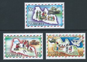 Liberia #1156-8 NH Disarmament