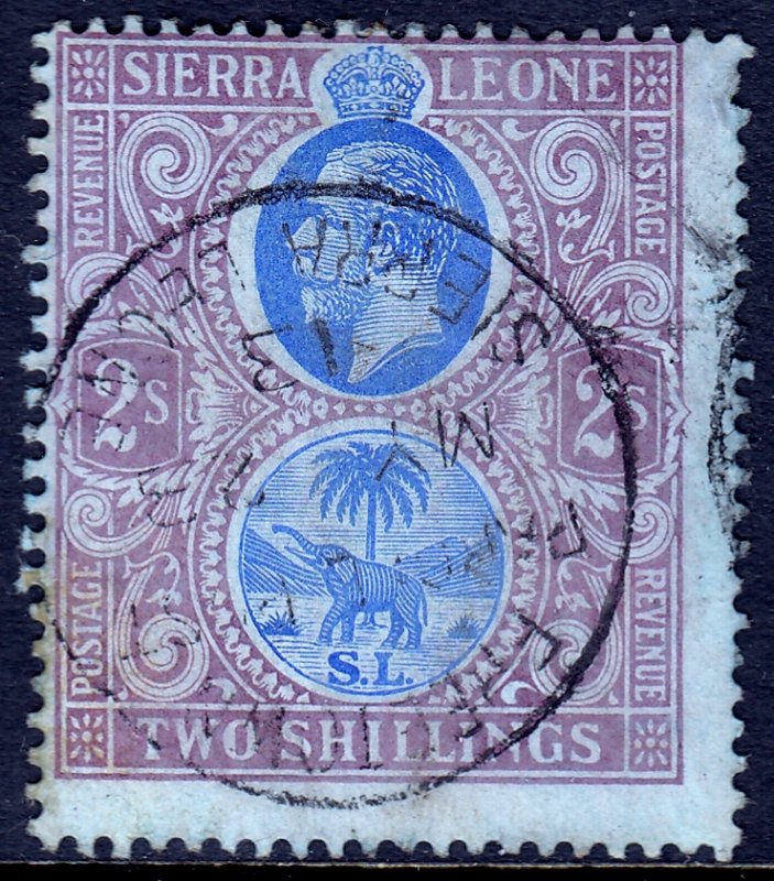 Sierra Leone - Scott #116 - Used - Appears CTO, Crease UR - SCV $6.25