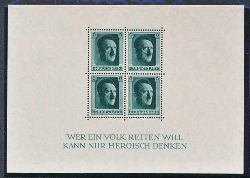 GERMANY B102 MINT NH SOUVENIR SHEET, HITLER