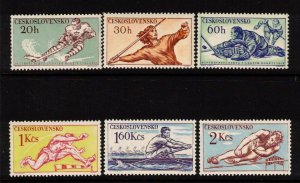 Czechoslovakia Sc 897-902 MNH SET of 1959 - Sport