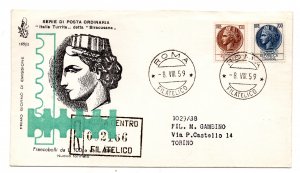 Italy FDC Venetia 1959 Syracusana traveled RACC. for Italy