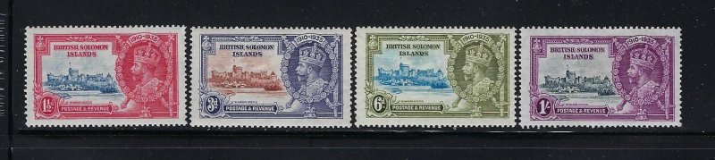 SOLOMON ISLANDS SCOTT #60-63 1935 GEORGE V SILVR JUBILEE - MINT LIGHT  HINGED