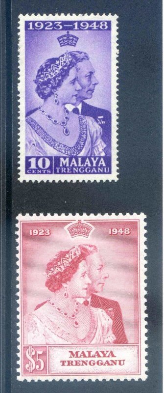 Malaya (Trengganu) 1948 Silver Wedding SG61/2 Mounted Mint