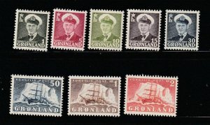 Greenland 28-31, 33, 35-38 MNH Various