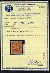 WCstamps: U.S. Scott #J36b  30c Pale Rose Postage Due VF Mint OGph SMQ $425