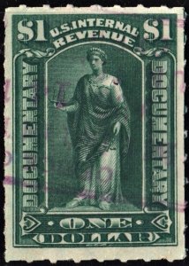 R173 $1.00 Documentary Stamp (1898) Used