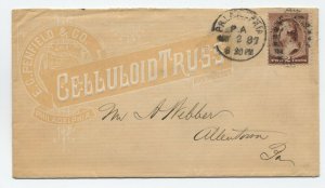 1887 E.C. Penfield & Co. Celluloid Truss ad cover allover #210 [y4283]