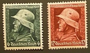 [AG] Germany 1935 Sc #452-453 Mi 569-570 MNH OG XF Mi-CV 20€