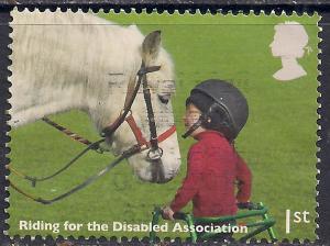 GB 2014 QE2 1st Working Horses Riding for Disabled used SG 3564 ( D1130 )