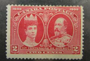 1908 Canada SC #98  King Edward & Queen Alexandra  MNH F-VG stamp