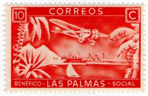 (I.B) Spain Postal : Las Palmas 10c