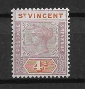 1898 St Vincent Sc66 4d Queen Elizabeth MH