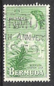 Bermuda #145 QE II & Lilies Used