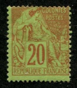 French Colonies SC# 52 Commerce 20c MH SCV $52.50