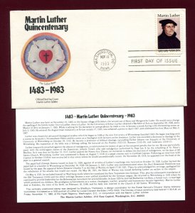 Sc. 2065 Martin Luther FDC - Martin Luther Jubilee  