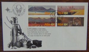 South Africa 1975 Tourism set on First Day Cover