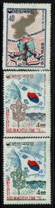 Korea SC# 328, 358 and 359, Mint Hinged, Hinge Remnant  -  Lot 010817