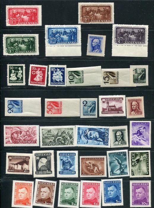Slovakia 1939-1945 Accumulation Complete Sets MNH (4 Stamps Are MH) CV 71 Euro
