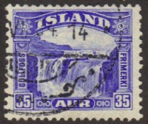 Iceland #172 used 35-aur waterfall