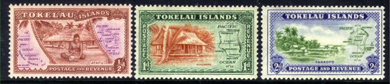 Tokelau Islands 1948 KGV1 Set NZ Administration MM SG 1 - 3 ( K313 ) )