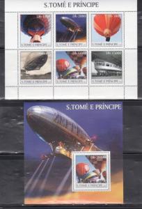 St Thomas & Principe 1528-29 Airships Mint NH