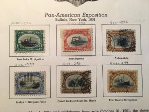 PAN-AMERICAN EXPOSITION 1901, 294-96-97-98-99, USED, #295 MINT LH, PHOTOS, HS24