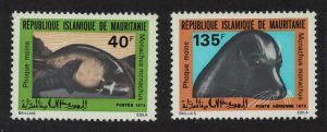 Mauritania Mediterranean Monk Seal with Young 2v 1973 MNH SG#418-419 MI#450-451