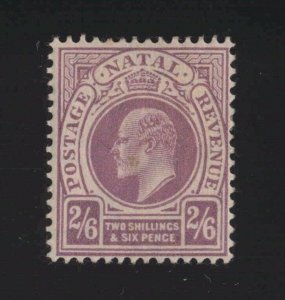 Natal Sc #108 (1904-8) 2/6- red violet King Edward VII Mint H (S.G. 157)