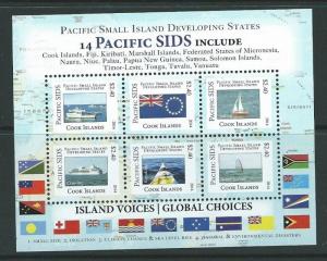 COOK ISLANDS 2014 PACIFIC SIDS SHEET MNH