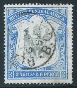 British Central Africa, Sc #51, 2sh6d Used (paper on back)