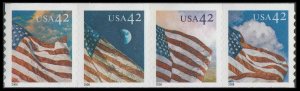 US 4232-4235 4235a Flags 24/7 42c coil strip set APU (4 stamps) MNH 2008