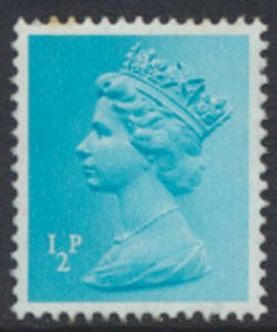 GB  Machin ½p X924  Phosphor  Paper   Used  SC#  MH22 see details and scan