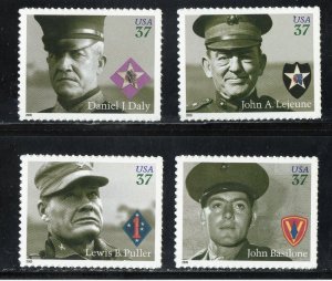 3961 - 3964 * DISTINGUISHED MARINES *   U.S. Postage Stamp SET OF 4 MNH