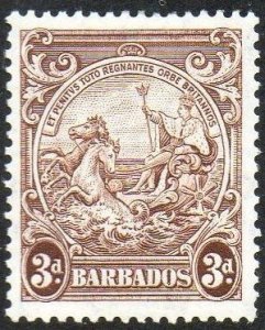 Barbados 1938 3d brown (P13½ x 13) MH