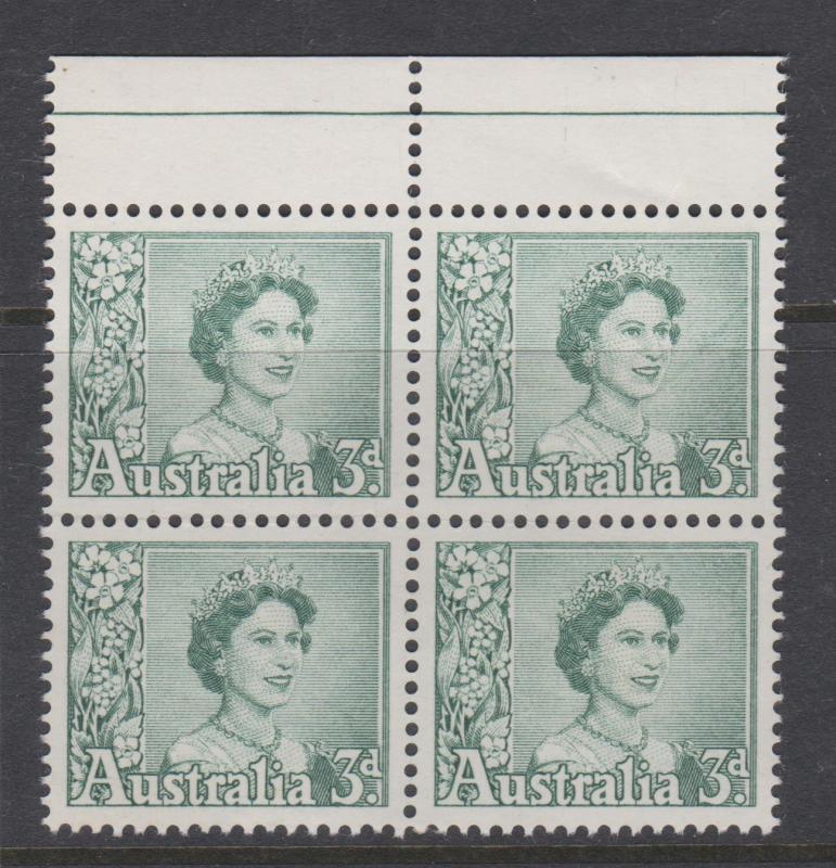 Australia1959 QEII Sc#316 Block of 4 Mint Hinged on 2 stamps