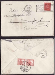 Canada-cover #9487 - 3c KGV medallion on cover from Hungary - Lengyel , Apr 24 1