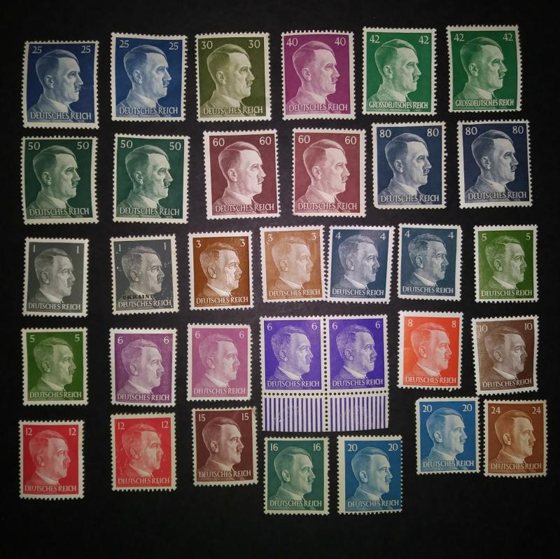 Germany Adolf Hitler 33 unused stamps