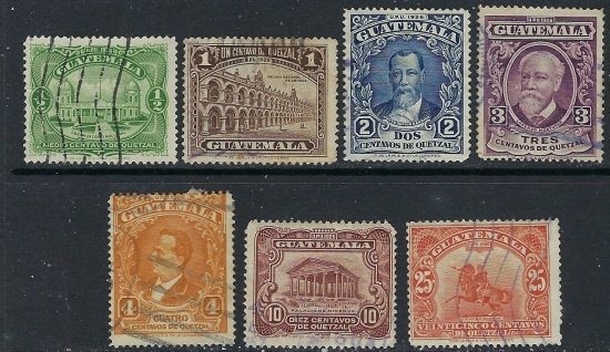Guatemala 233-37;239;241 Used 1929 issues (ak3125)