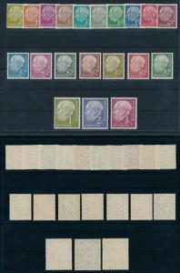 [26298] West Germany Bundespost 1954 Theodor Heuss complete set MNH VF