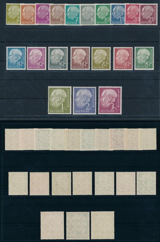 [26298] West Germany Bundespost 1954 Theodor Heuss complete set MNH VF