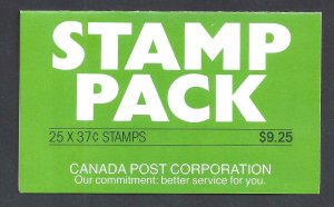Canada # 98c STAMP PACK BOOKLET S/E AT BOTTOM EXTRA TAG VF MNH BS21381