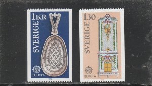 Sweden  Scott#  1159-1160  MNH  (1976 Europa)