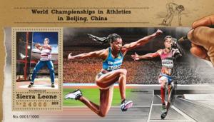 SIERRA LEONE 2015 SHEET ATHLETICS IN BEIJING OLYMPIC GAMES SPORTS srl15610b