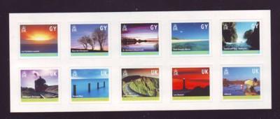 Guernsey Sc 742  2001 Island Views stamp block NH