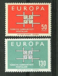 Turkey # 1602-03  Europa 1963  (2)  Mint NH